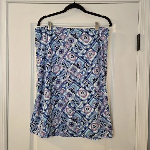 Sigrid Olsen Below Knee Multicolor Maxi Skirt Size L With Front Slit - Picture 2 of 11